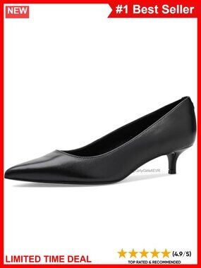Kitten Heel Pointy Toe Slip-On Dress Pumps Leather Upper Evening